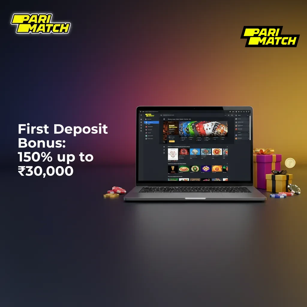 Parimatch App first deposit bonus 150% up to ₹30k. Min ₹200; for new users in India.