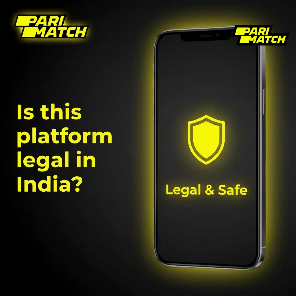 Illustration of India map with legal shield, international license badge, KYC, responsible gaming icons, 18+ notice.