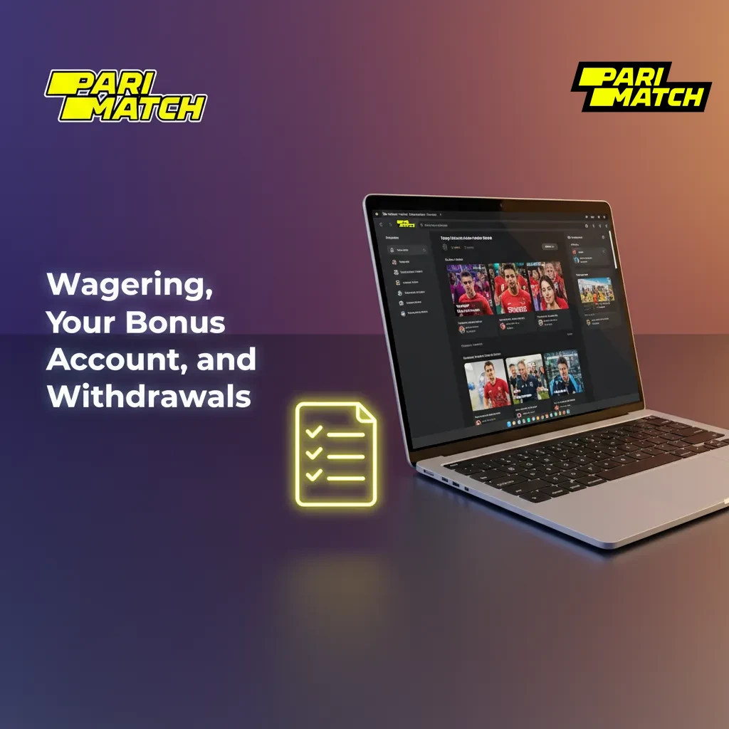 Infographic explaining bonus wagering rules: bet requirements, eligible games, time limits, max bets, KYC before withdrawal.